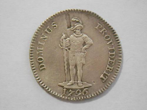 1796 Bern Switzerland silver 1/2 Thaler, ex mount -  OVER 300 YEARS OLD - REDUCED