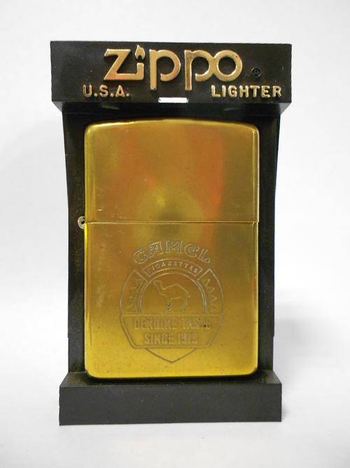 Camel Cigarettes ZIPPO with engraving on the back, in Zippo case -as per scan