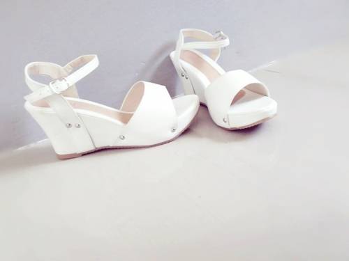Comfy & Light Womens Ankle Strap Wedge Platform Heels - Size 5 in White Only