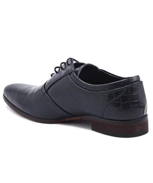 Size 7 Only Luxury Mens Formal Snake Skin Print `Navy` shoes