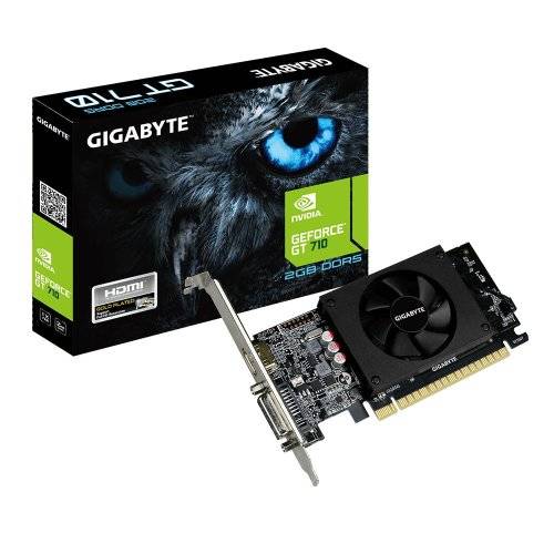 PCI Express Graphics Card GT710 GV-N710D5-2GL 2 GB GDDR5 Nvidia Geforce GIGABYTE - Black