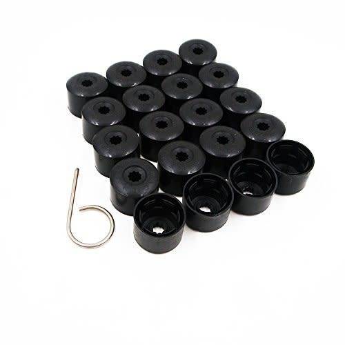 Wheel Bolt Lug Nut Cover Cap 17mm with Removal Tool Dismantle Compatible with VW Wheel 1K0 601 173