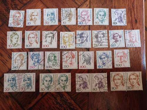 GERMANY - nice used selection of famous women incl. some higher values