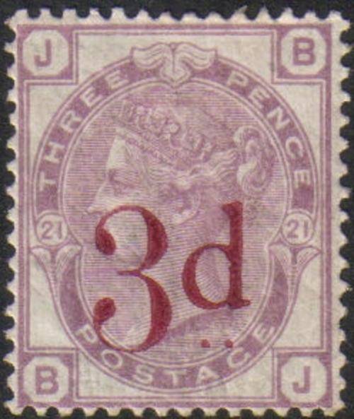 Great Britain - QV - SG159 3d on 3d Lilac MM CV £650