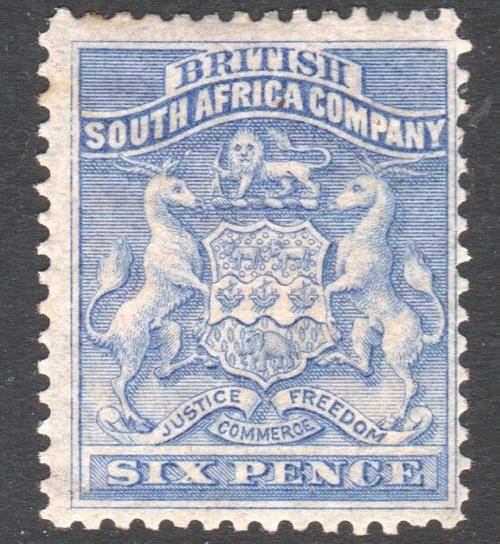 BSAC / Rhodesia : SACC2 6d Ultramarine MM