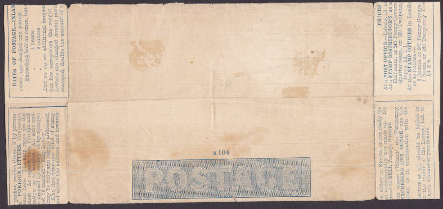 Great Britain : 2d MULREADY LETTER SHEET UNUSED - VERY FINE CV£400+