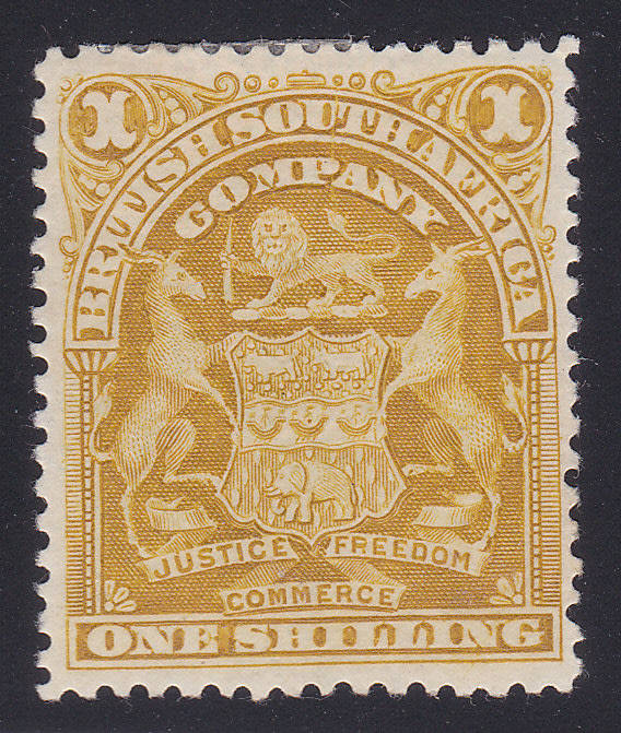 BSAC/RHODESIA SACC78e 1/- BISTRE BROWN  - CV R2200