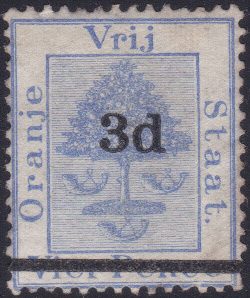 OFS 1882 SACC 24 / SG41 : 3d ON 4d ULTRAMARINE(Surcharged type (d)) VLMM CV R1300