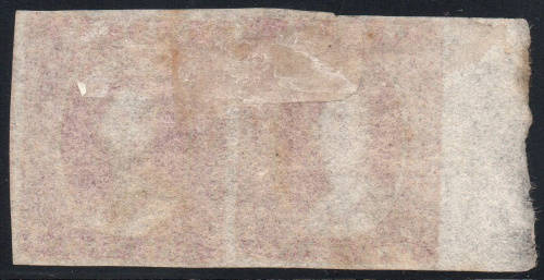 NATAL - 1862 - 1d ROSE-RED - MARGINAL IMPERF PLATE PROOF PAIR - RARE