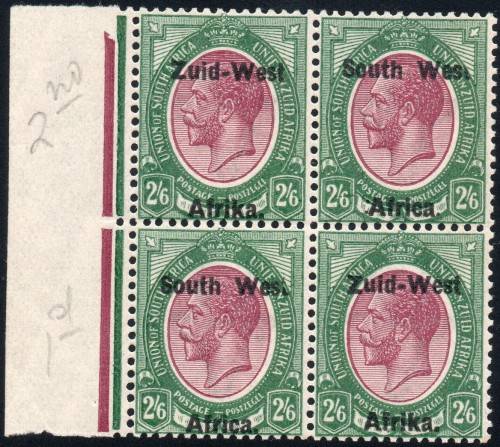 SWA SACC9a : 2s6d  BO4, BOTH PAIRS WITH ``Wes`` for West`` (TYPE I)  *UNMOUNTED MINT* CV R40000+