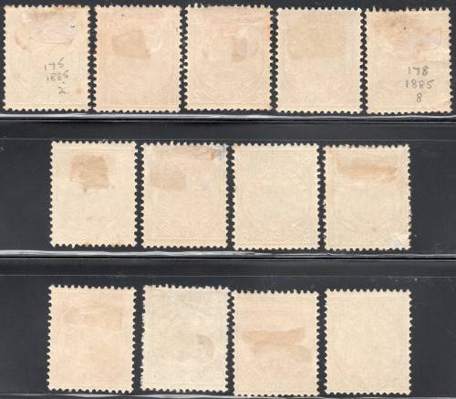 TRANSVAAL 1885-93 SACC178 // 190 SET OF 13 - SEE BELOW