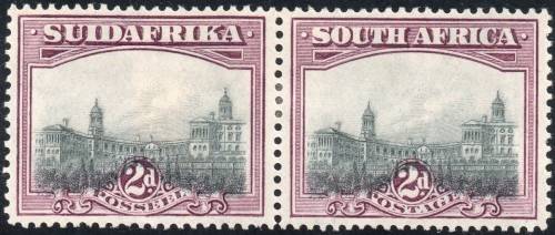 Union of SA - 1927 SG33a 2d GREY & BROWNISH PURPLE, PERF DOWN - MM CV R900