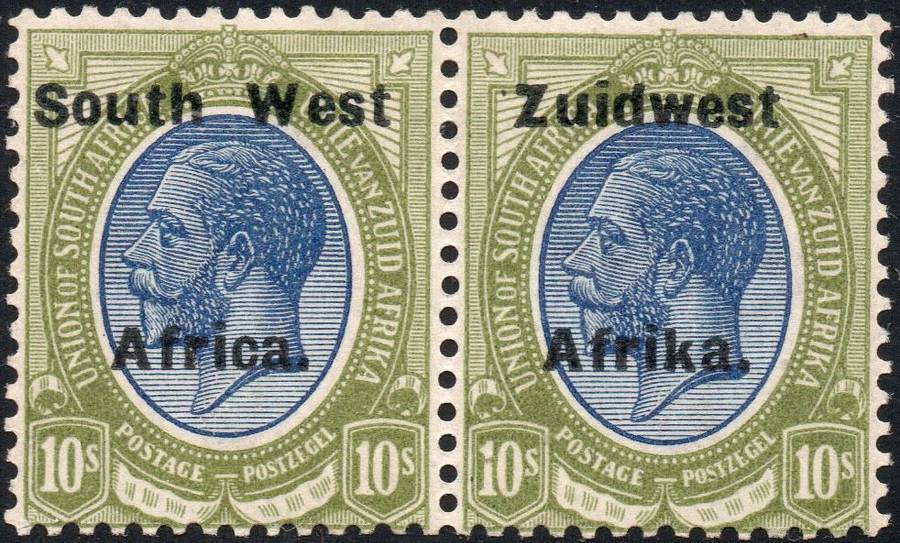 SWA TYPE VIa SACC62 5/- BLUE & DARK OLIVE PAIR(16½) - MM - CV R6000