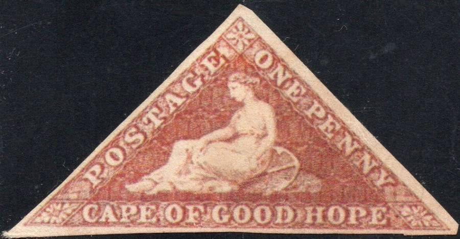 CAPE OF GOOD HOPE 1864 SACC14b - 1d BROWNISH-RED - UNUSED - CV R30000