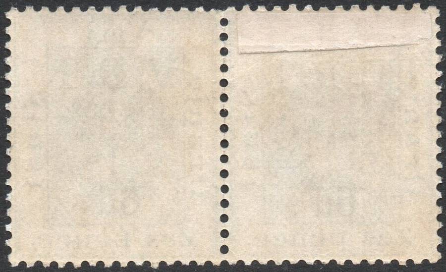 OFS 1900 SACC66/75 6d on 6d ULTRAMARINE PAIR (RH STAMP ``THICK V``) - CV R515