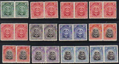 Southern Rhodesia Admirals - 12 pairs - UM and MM - see scans & comments