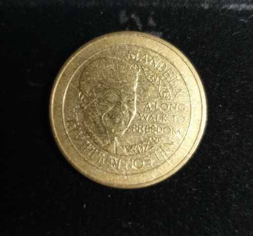 1933 Nelson Mandela Alone Walk To Freedom Gold Plated Souvenir Coin