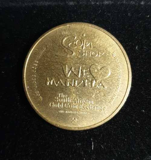 1933 Nelson Mandela Alone Walk To Freedom Gold Plated Souvenir Coin