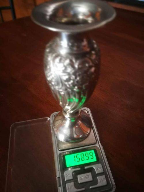 *Late Entry* Beautiful Hallmarked 925 sterling silver Vase. 160g.