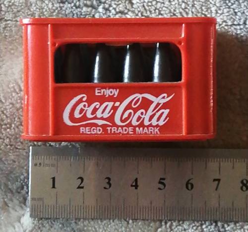 Collectable Mini Coca-Cola Crate Bottle Opener with Removable Bottles