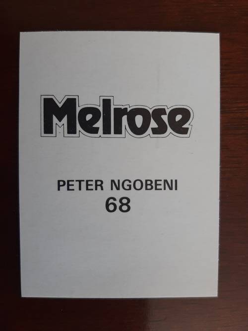 Melrose Sporting Heroes Card #68 - Peter Ngobeni