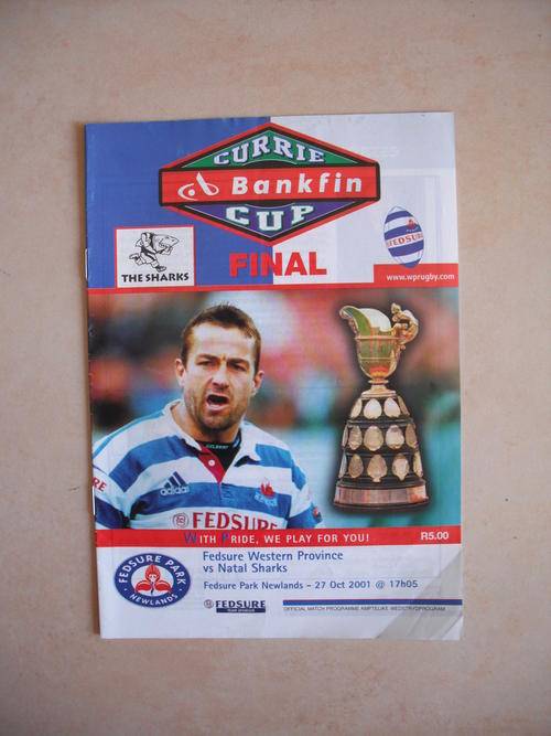 Match Programme: 2001 Currie Cup Final - Western Province vs Sharks