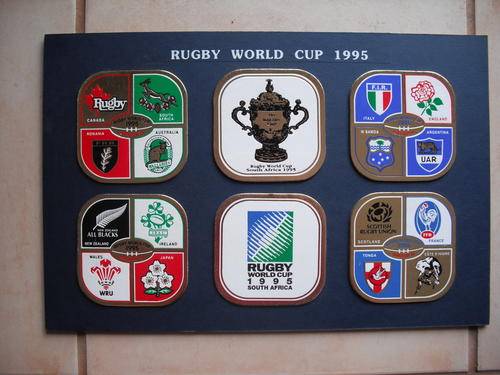 1995 Rugby World Cup Coasters (Highest Quality) Ready for Framing