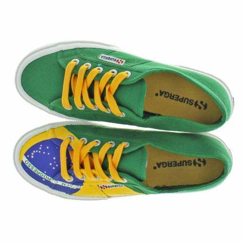 Superga Unisex 2750 Cotu Flag - Brazil  45 10.5uk BARGAIN BRAND NEW NO BOX