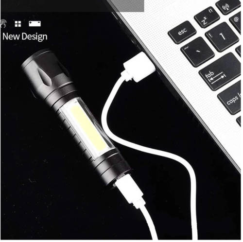 Portable Rechargeable Zoom LED Flashlight XP-G Q5 Flash Light Torch Lantern 3 Lighting Modes