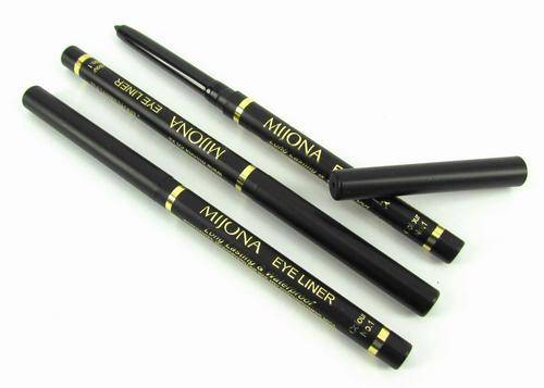 Mijona Eyeliner Pencil Retractable Black X 3pcs