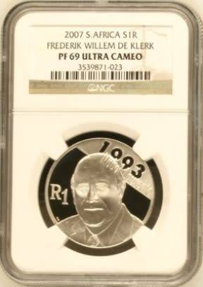 PF69 UC - 2007 SILVER PROOF R1 - FW DE KLERK