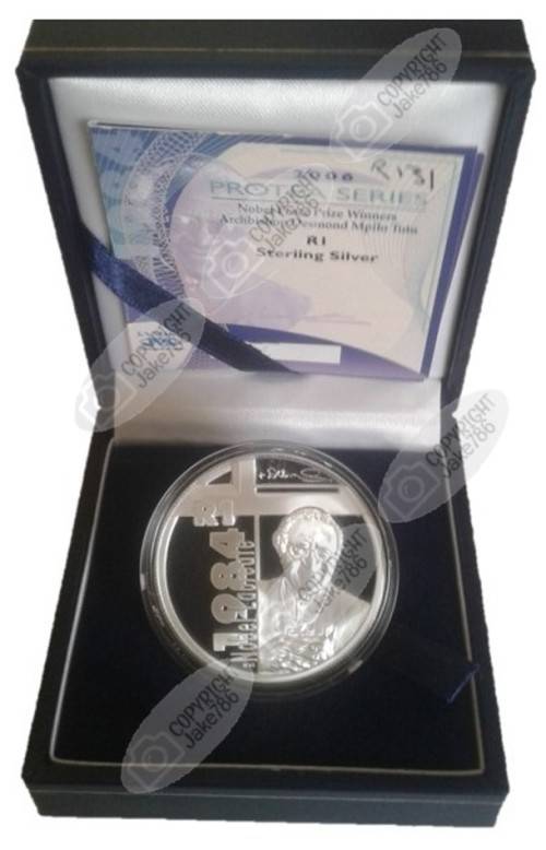 2006 SILVER PROOF PROTEA R1 - DESMOND TUTU