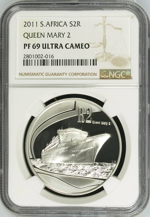 PF69 UC - 2011 Silver Proof R2 - Queen Mary 2