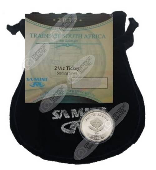 2012 Silver Proof 2½ c (Tickey) - Gautrain