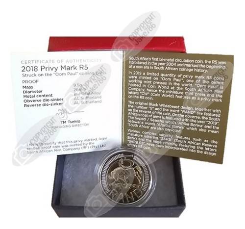 2018 Oom Paul Mintmark R5 - Low Mintage of Only 254