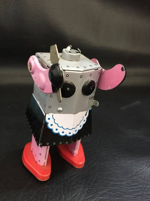 Tin metal wind up robots working bid for both!!!!