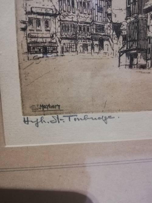 Beautiful Original vintage Etching by E. J Mayberry!!!!!