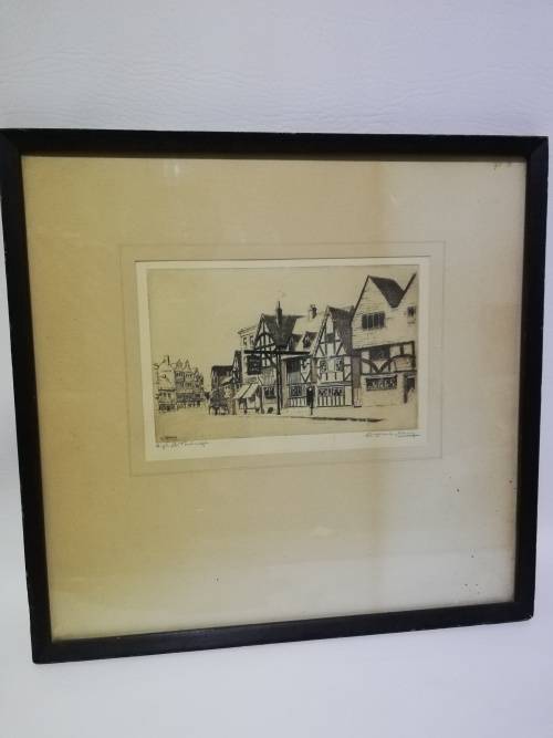 Beautiful Original vintage Etching by E. J Mayberry!!!!!