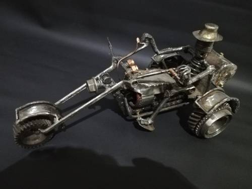 Large metal Art  motorcycle for mancave!!!!