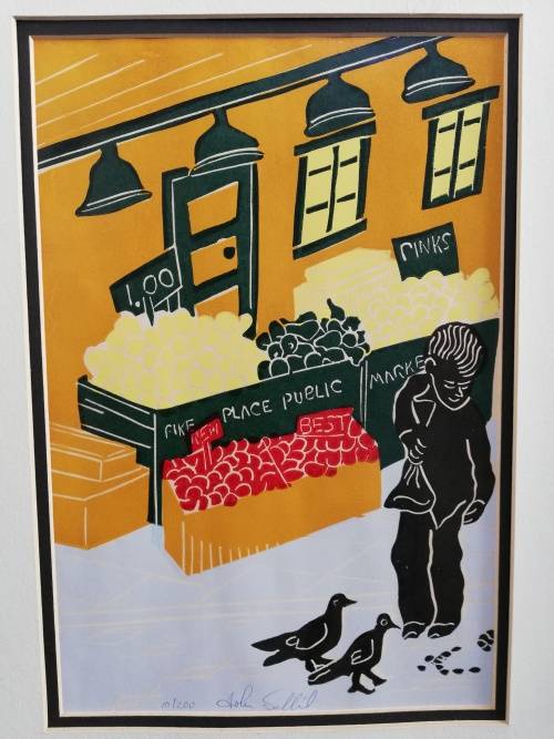 Original John Sollid block print 10/200 signed !!!