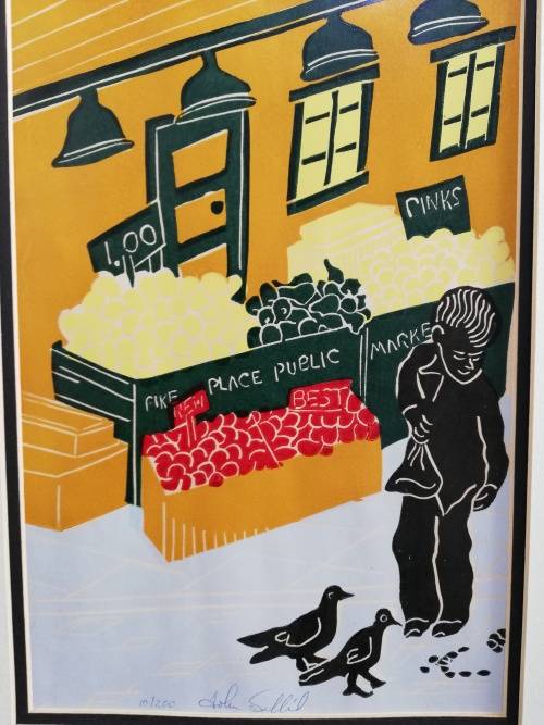 Original John Sollid block print 10/200 signed !!!
