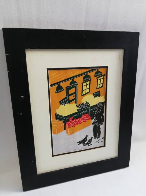 Original John Sollid block print 10/200 signed !!!