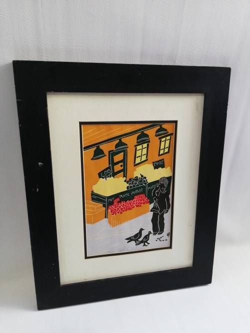 Original John Sollid block print 10/200 signed !!!