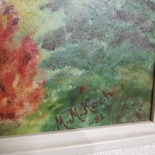 Stunning original landscape oil on board painting by M. M Koch 1981!!!!!