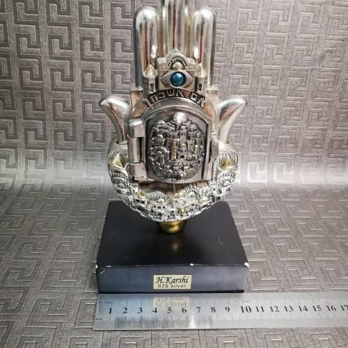 Large 19cm tall Jerusalem H. Karshi 925 SC stamped!!!!