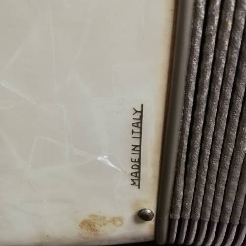 Rare Frontline Milano accordion mother of pearls color with original case working condition!!!!!!