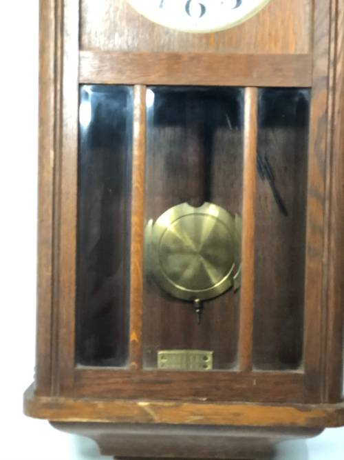 BEAUTIFUL VINTAGE SUPER LARGE CLOCK H.O.C MAKE MADE IN WURTTEMBERG GERMANY NOT TESTED!!!!