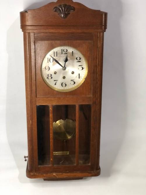 BEAUTIFUL VINTAGE SUPER LARGE CLOCK H.O.C MAKE MADE IN WURTTEMBERG GERMANY NOT TESTED!!!!