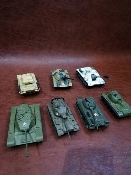 Vintage die cast military tanks bid for all!!