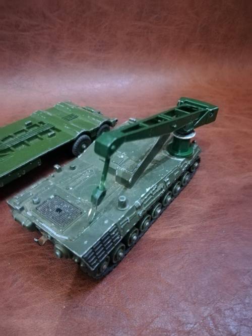 VINTAGE DINKY TOYS TRUCK TANK TRAILER AND TANK BID FOR ALL!!
